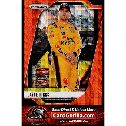 2025 Panini Prizm #44 Layne Riggs Orange Wave #/125