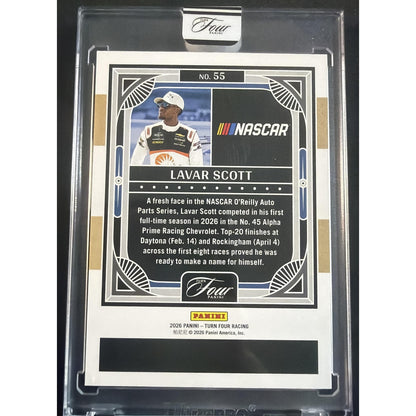 2026 Panini Turn Four Racing Lavar Scott #55 Holo Silver /49