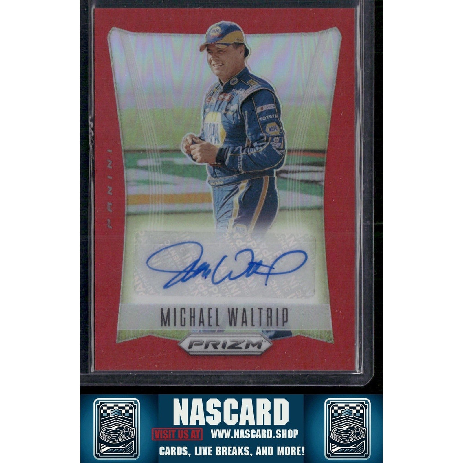 2024 Panini Prizm #TS-MWP Michael Waltrip Throwback Signatures Red - NASCARD.shop