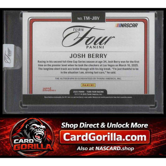 2025 Panini Turn Four #TM-JBY Josh Berry Timeless Moments Holo Silver #/75
