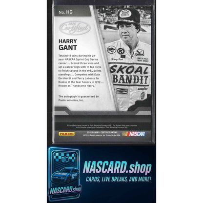 2016 Panini Certified #HG Harry Gant Certified Signatures #/99