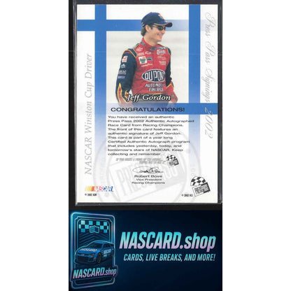 2002 Press Pass Jeff Gordon Signings