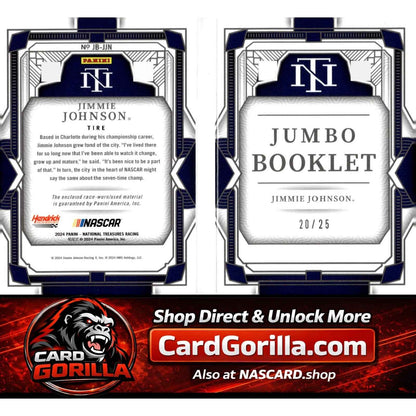 2024 Panini National Treasures #JB-JJN Jimmie Johnson Jumbo Booklet Tire #/25