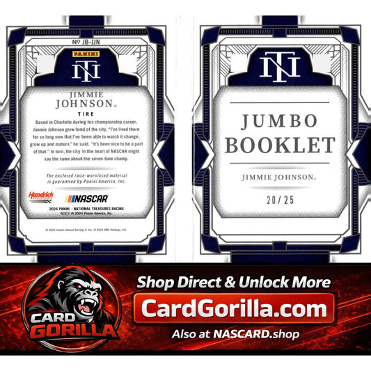 2024 Panini National Treasures #JB-JJN Jimmie Johnson Jumbo Booklet Tire #/25