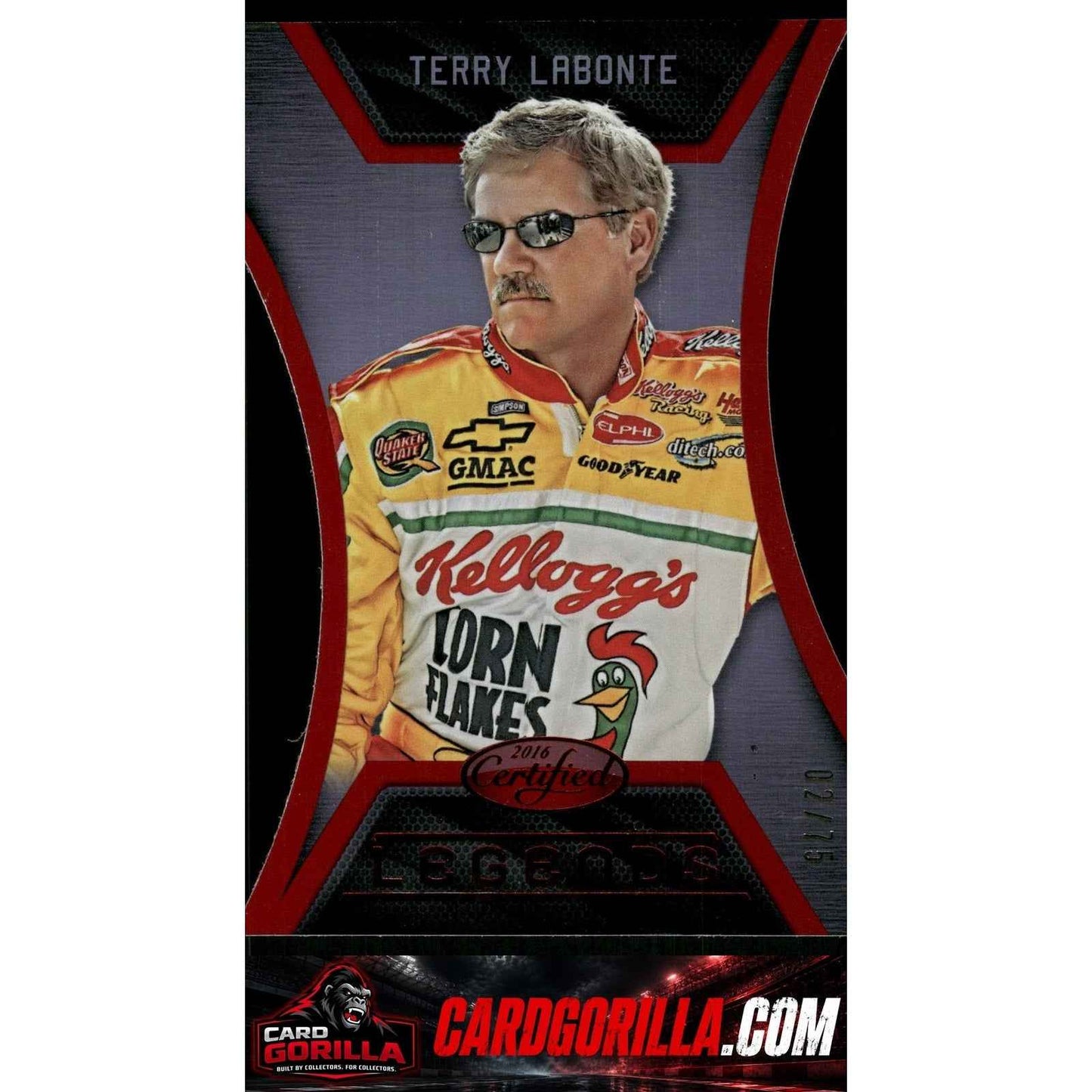 2016 Panini Certified #L8 Terry Labonte Legends Mirror Red #/75