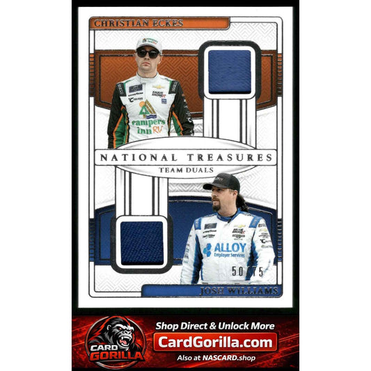 2025 Panini National Treasures Christian Eckes/Josh Williams Team Duals #/75