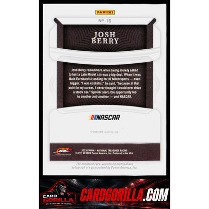 2024 National Treasures Josh Berry 2023 Colossal Materials Auto Holo Silver #/49
