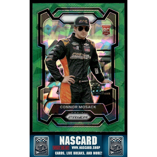 2024 Panini Prizm - Green Cracked Ice Connor Mosack #65 (RC) - NASCARD.shop
