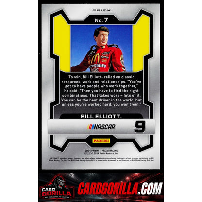 2024 Panini Prizm #7 Bill Elliott White Sparkle