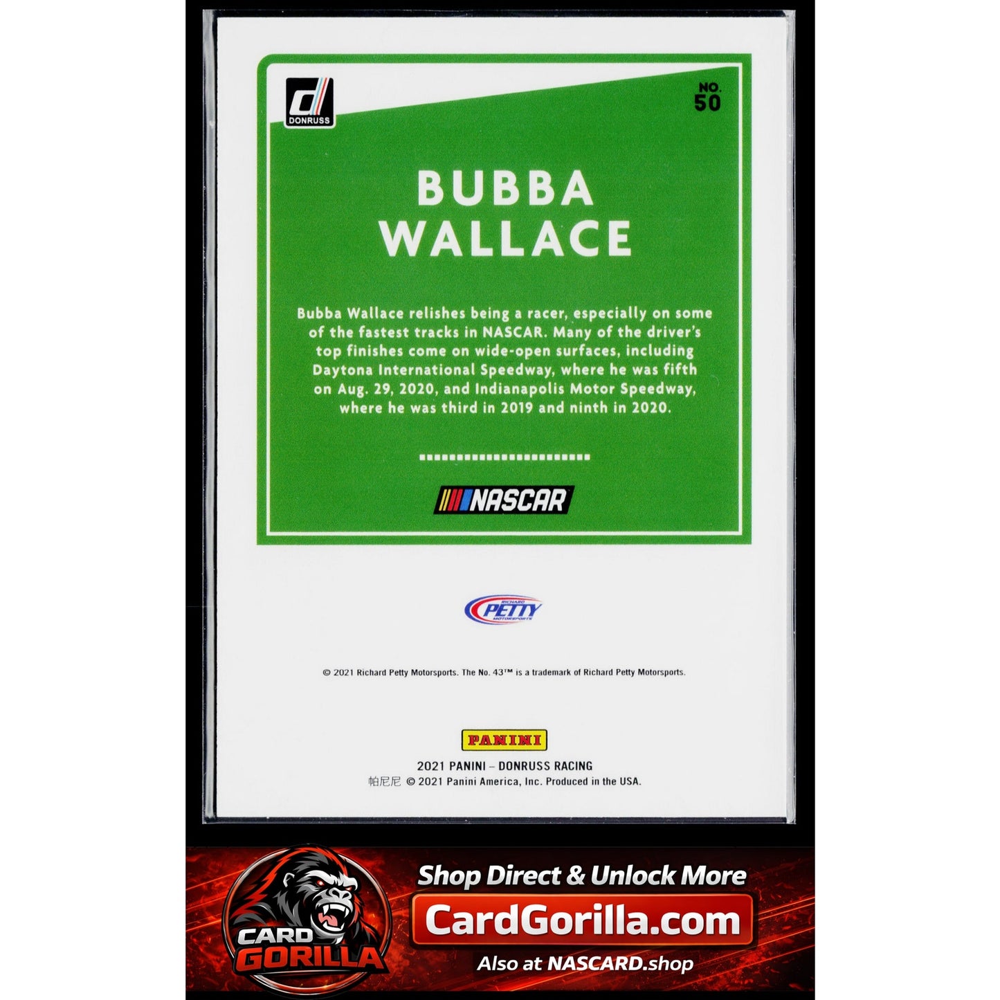 2021 Donruss #50 Bubba Wallace Purple #/49