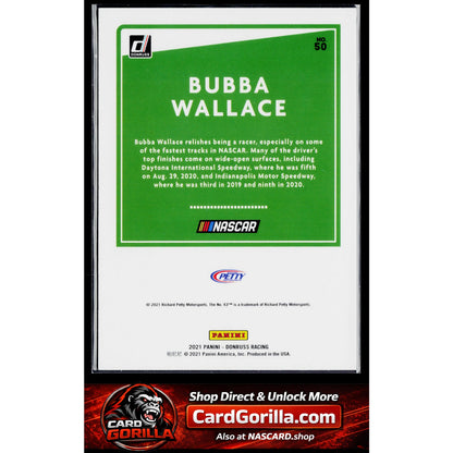 2021 Donruss #50 Bubba Wallace Purple #/49