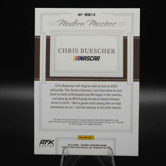 2023 Panini National Treasures - Modern Masters #MM14 Chris Buescher /25 - NASCARD.shop
