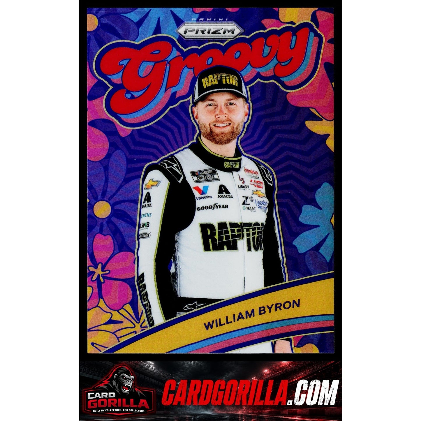 2024 Panini Prizm #4 William Byron Groovy Red #/99