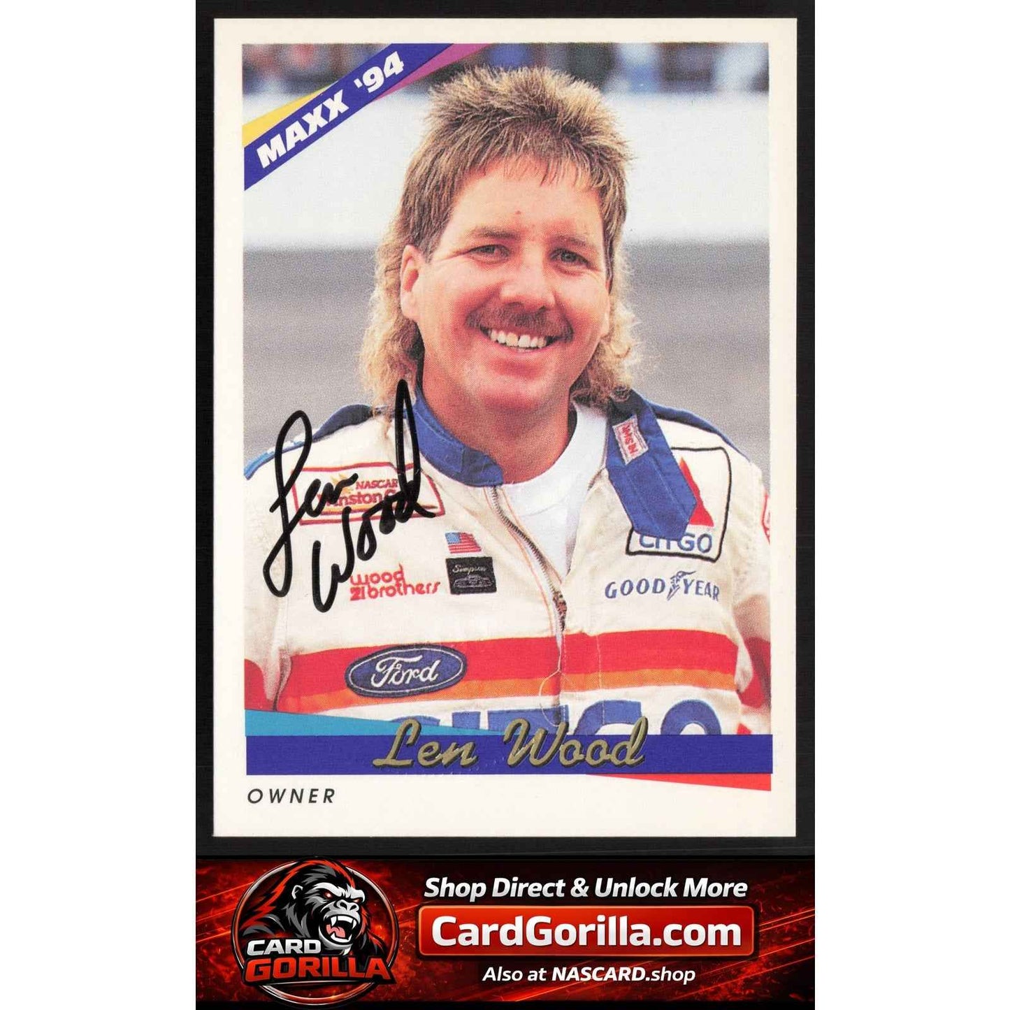 1994 Maxx #95 Len Wood Autographs