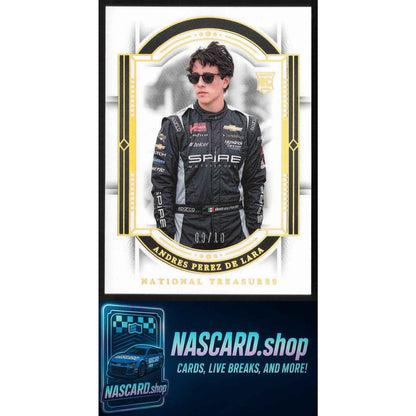 2024 Panini National Treasures #31 Andres Perez De Lara Holo Gold #/10 rc