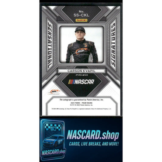 2024 Panini Prizm #SS-CKL Carson Kvapil Sensational Signatures RC