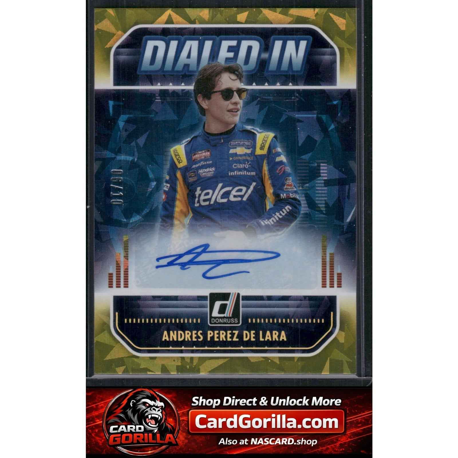 2026 Donruss #DIA-APZ Andres Perez De Lara Dialed In Autographs Gold Ice #/10