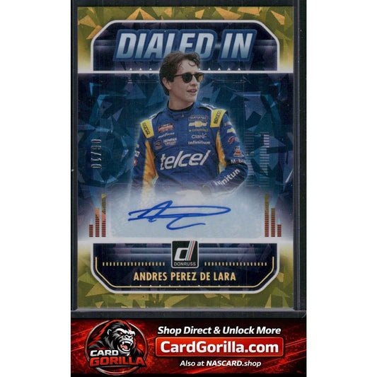 2026 Donruss #DIA-APZ Andres Perez De Lara Dialed In Autographs Gold Ice #/10