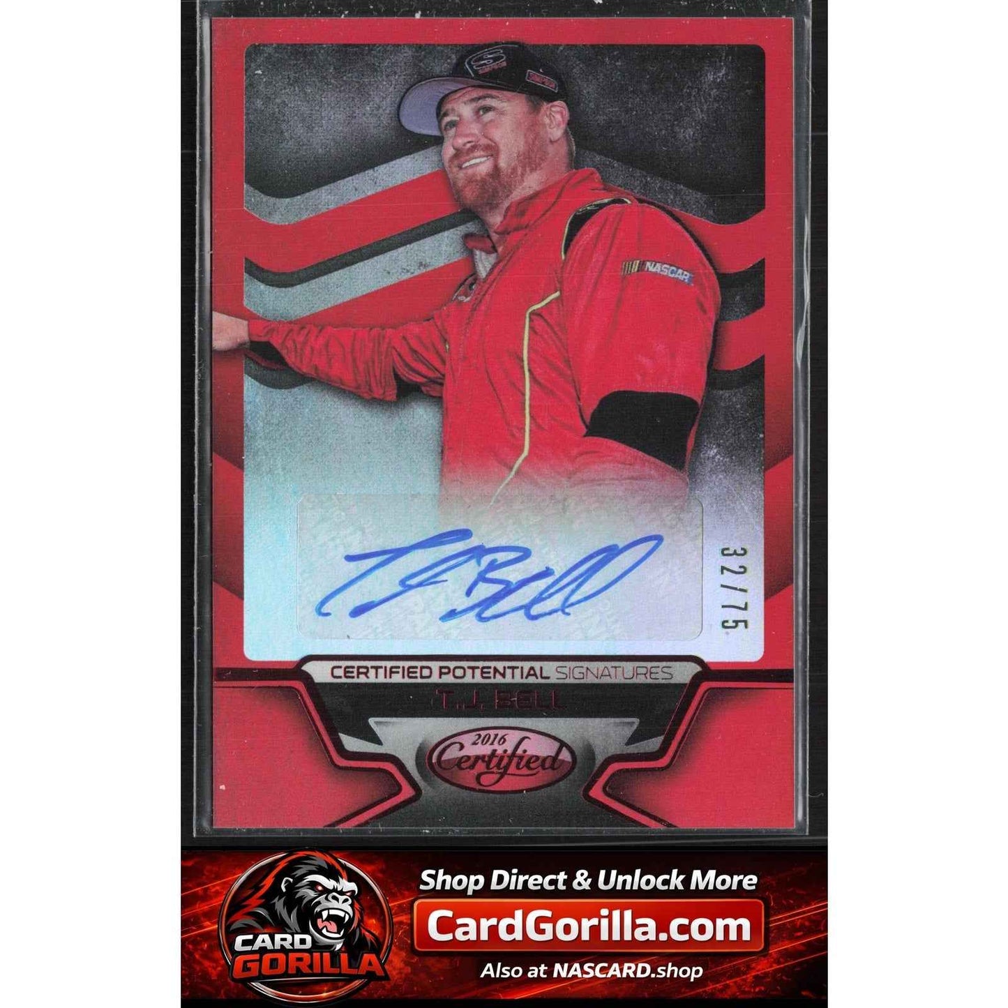 2016 Panini Certified T.J. Bell Certified Potential Signatures Mirror Red #/75