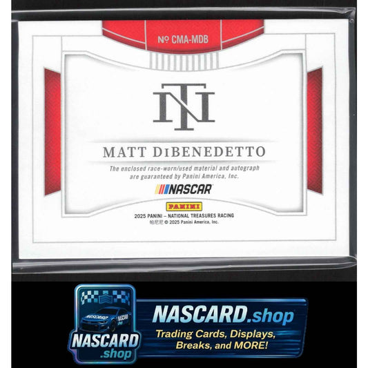 2025 National Treasures Matt DiBenedetto Colossal Material Auto Holo Silver #/25