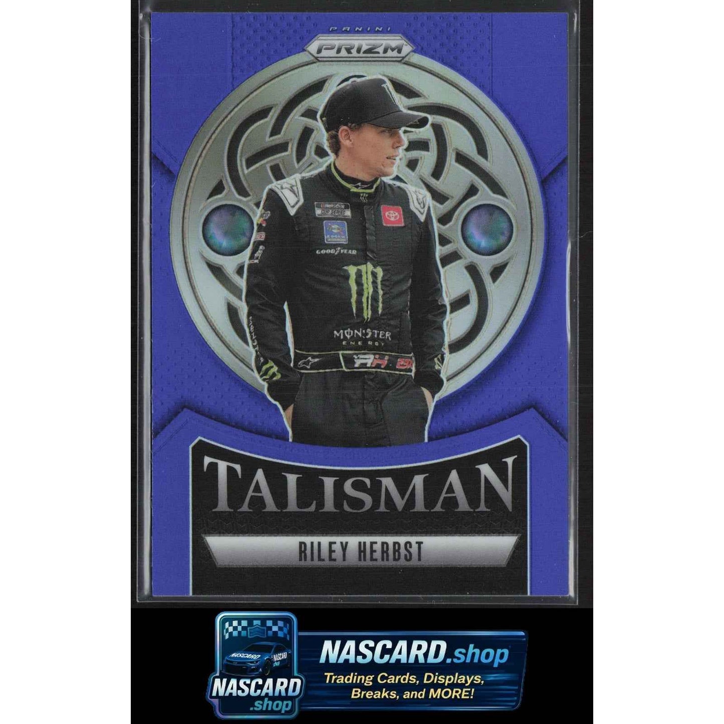 2025 Panini Prizm #17 Riley Herbst Talisman Blue #/49