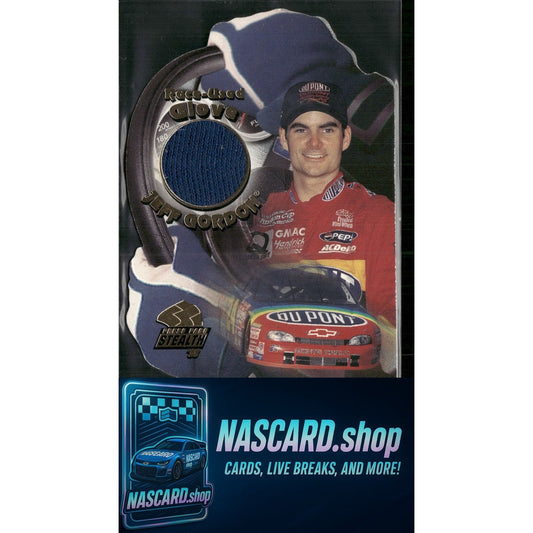 1998 Press Pass Stealth #G6 Jeff Gordon Race Used Gloves #/205 - NASCARD.shop