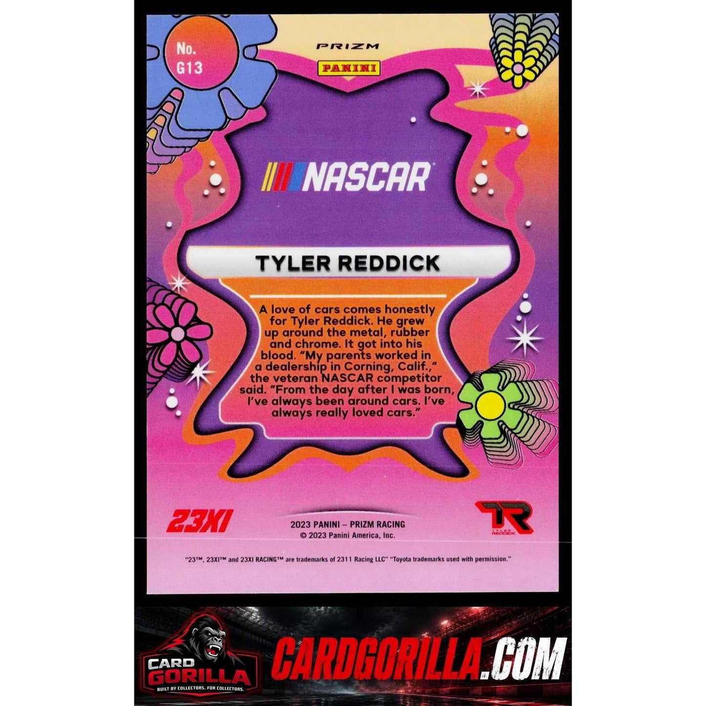 2023 Panini Prizm #G13 Tyler Reddick Groovy