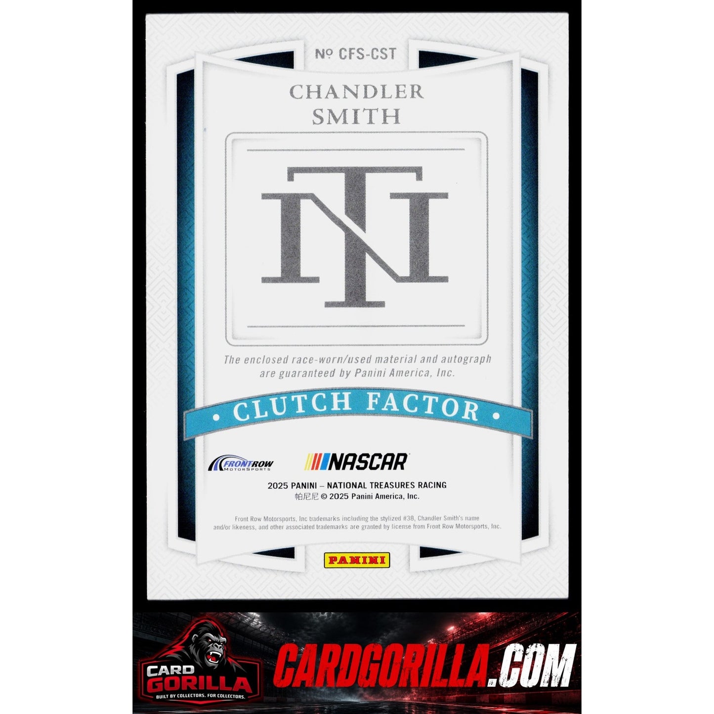 2025 Panini National Treasures Chandler Smith Clutch Factor Signatures #/99