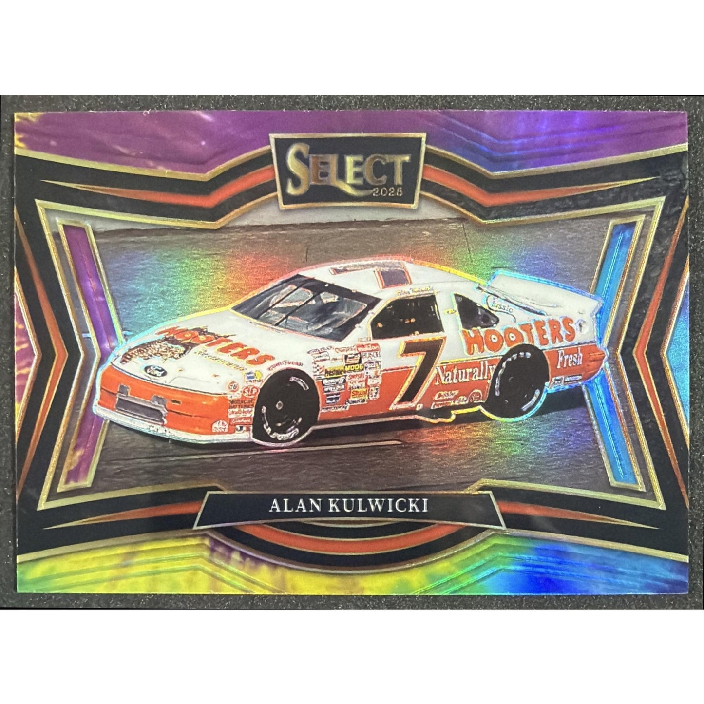 2025 Panini Select Alan Kulwicki #168 Pit Road Tie-Dye Prizm 2/25