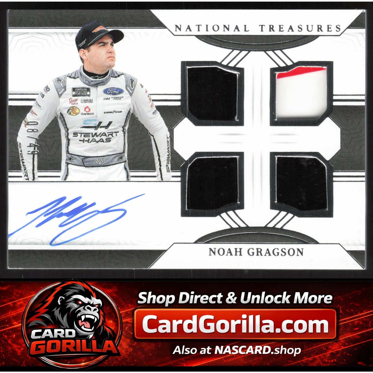 2024 Panini National Treasures #QRG-NGG Noah Gragson Quad Race Gear Graphs #/49