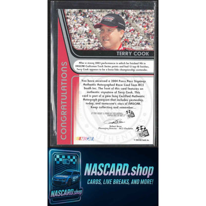 2004 Press Pass #NNO Terry Cook Signings