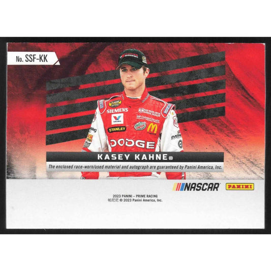 2023 Panini Prime #SSF-KK Kasey Kahne Souvenir Signatures Tires #/25