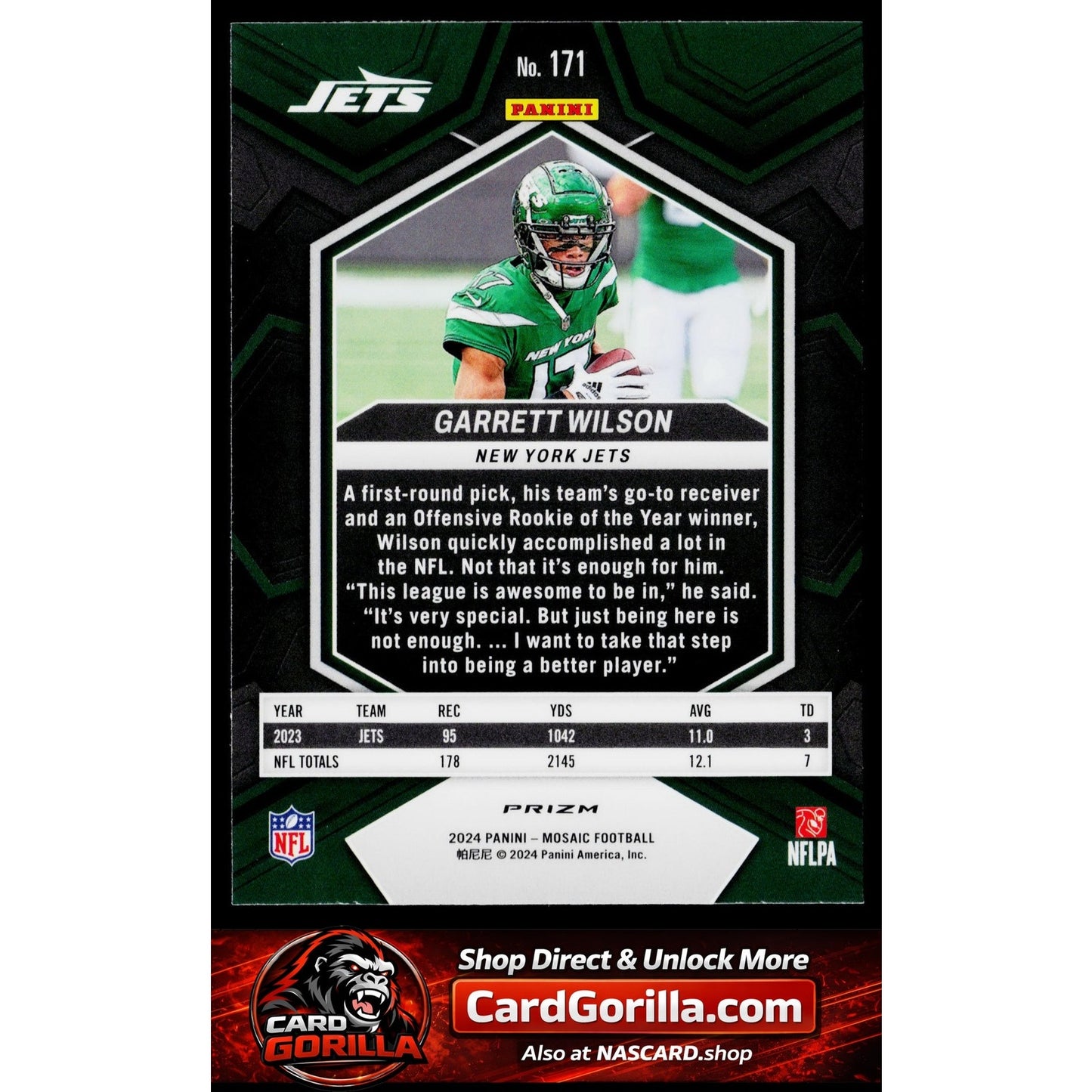 2024 Panini Mosaic #171 Garrett Wilson Mosaic Camo Pink
