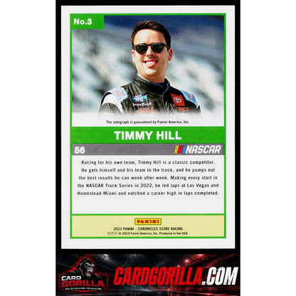 2023 Panini Chronicles #3 Timmy Hill Score Autographs