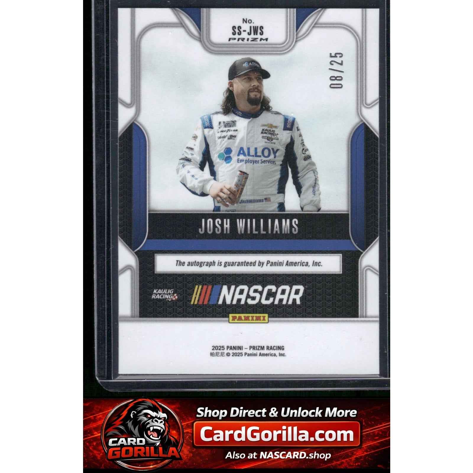 2025 Panini Prizm #SS-JWS Josh Williams Sensational Signatures Mojo #/25
