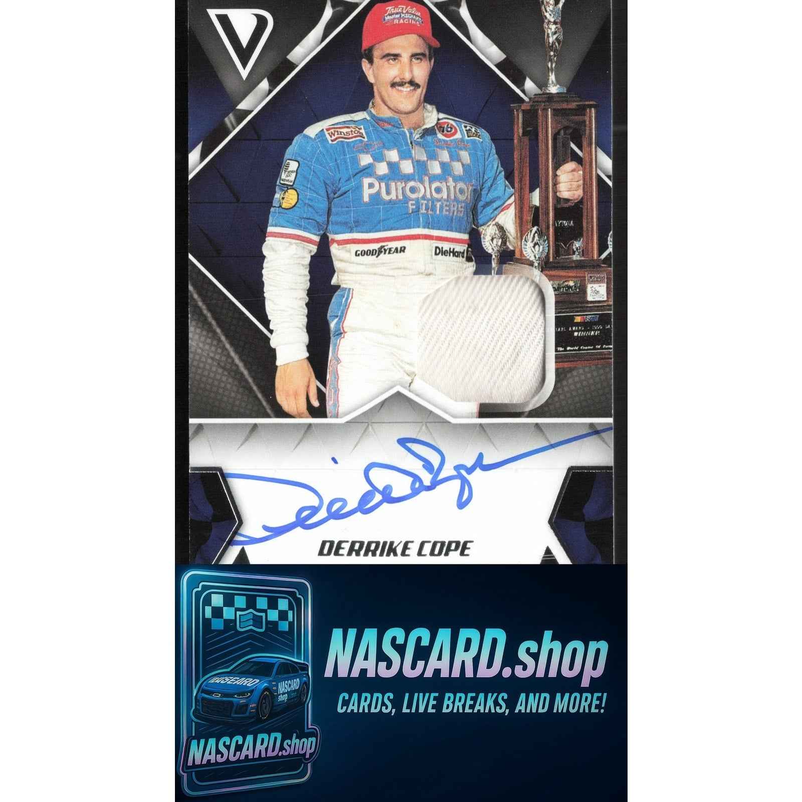 2019 Panini Victory Lane #SS-DC Derrike Cope Signature Swatches