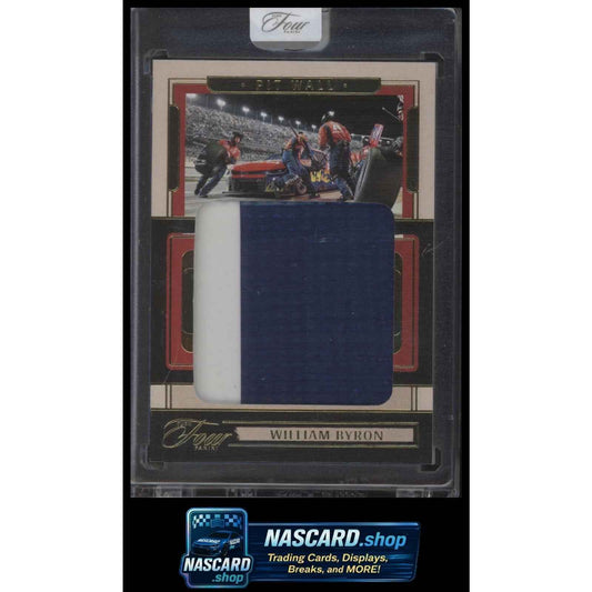 2025 Panini Turn Four #PWS-WBN William Byron Pit Wall Jumbo Swatches Gold #/10