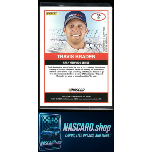 2020 Panini Chronicles #9 Travis Braden Score Autographs #/199