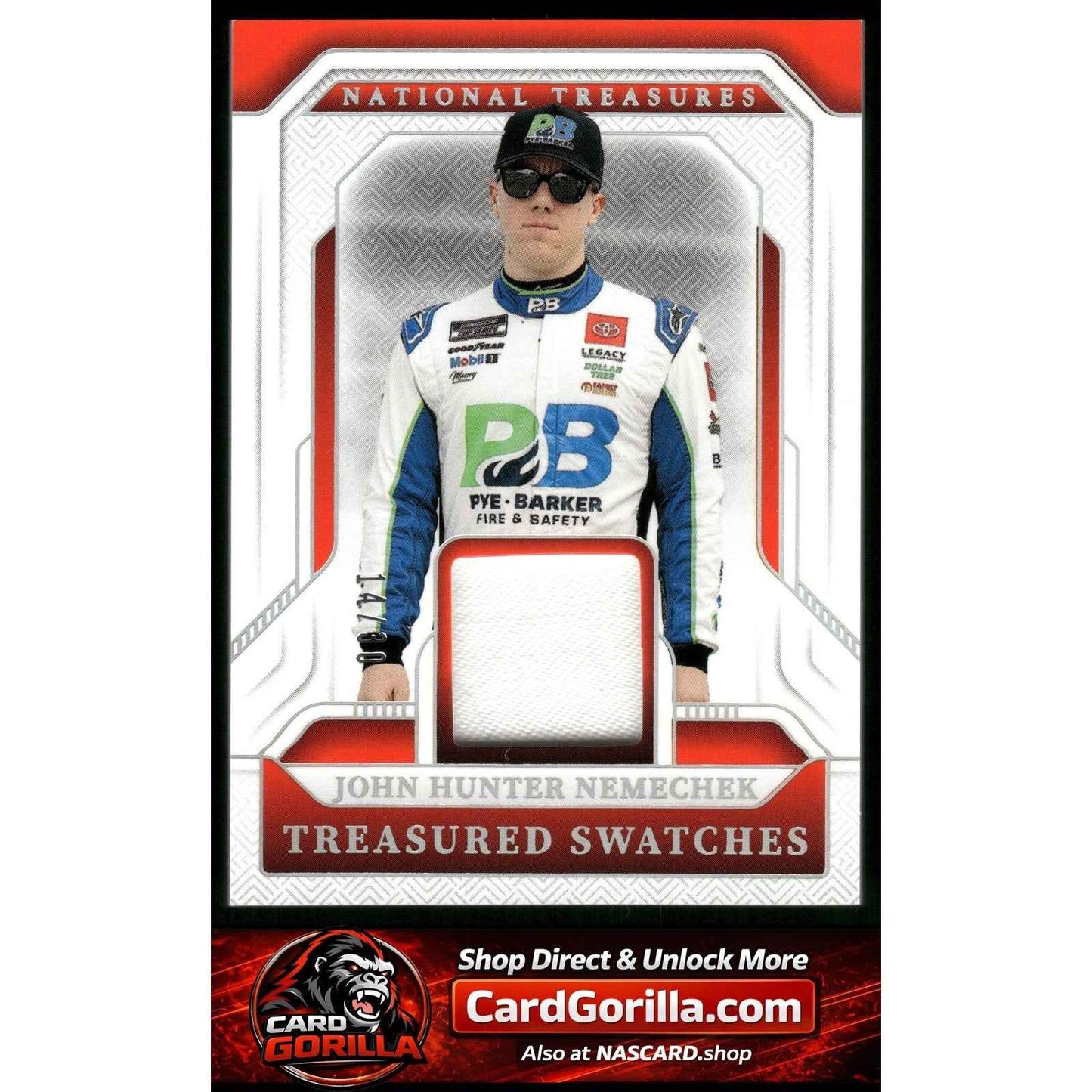 2025 National Treasures John Hunter Nemechek Treasured Swatches Silver /30