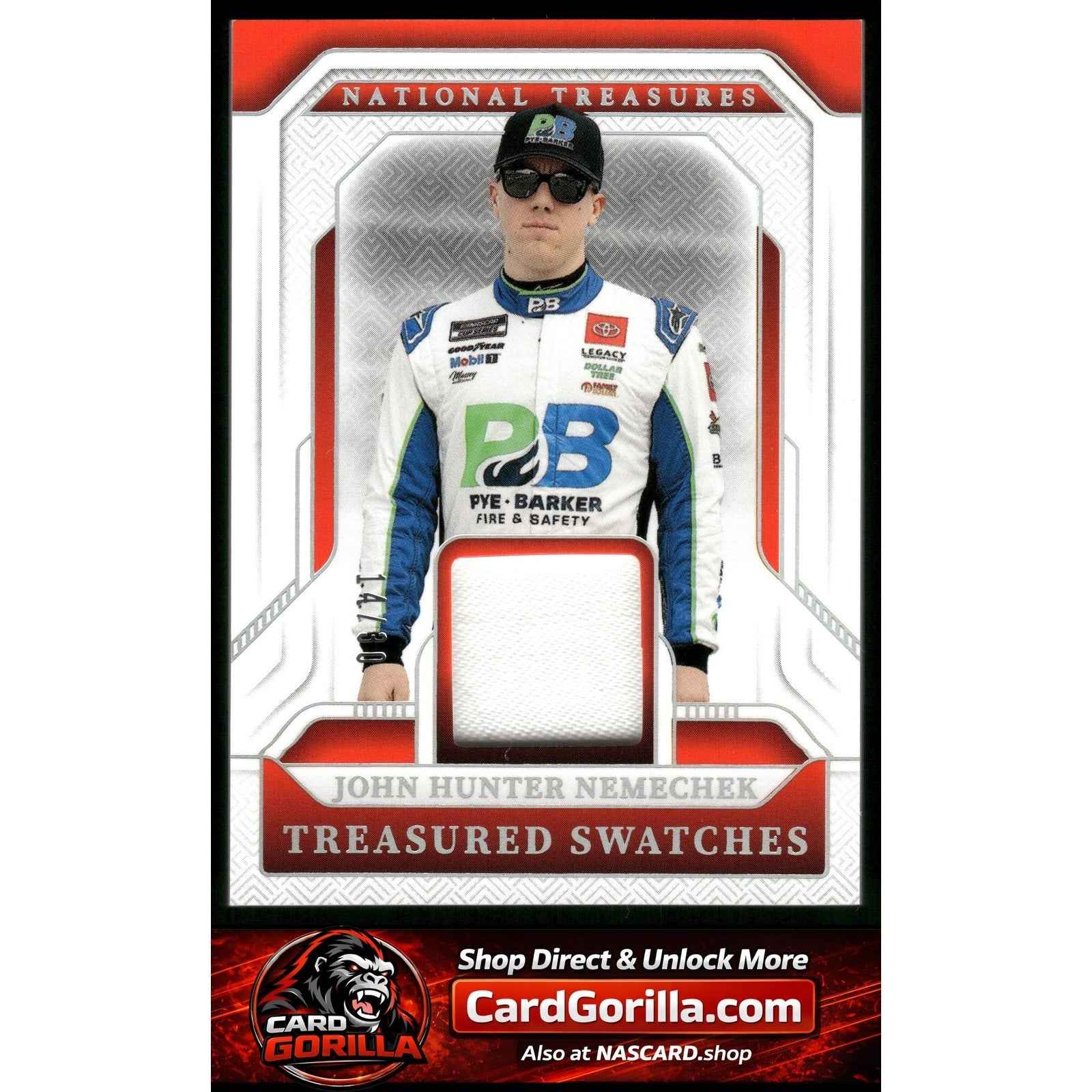 2025 National Treasures John Hunter Nemechek Treasured Swatches Silver /30