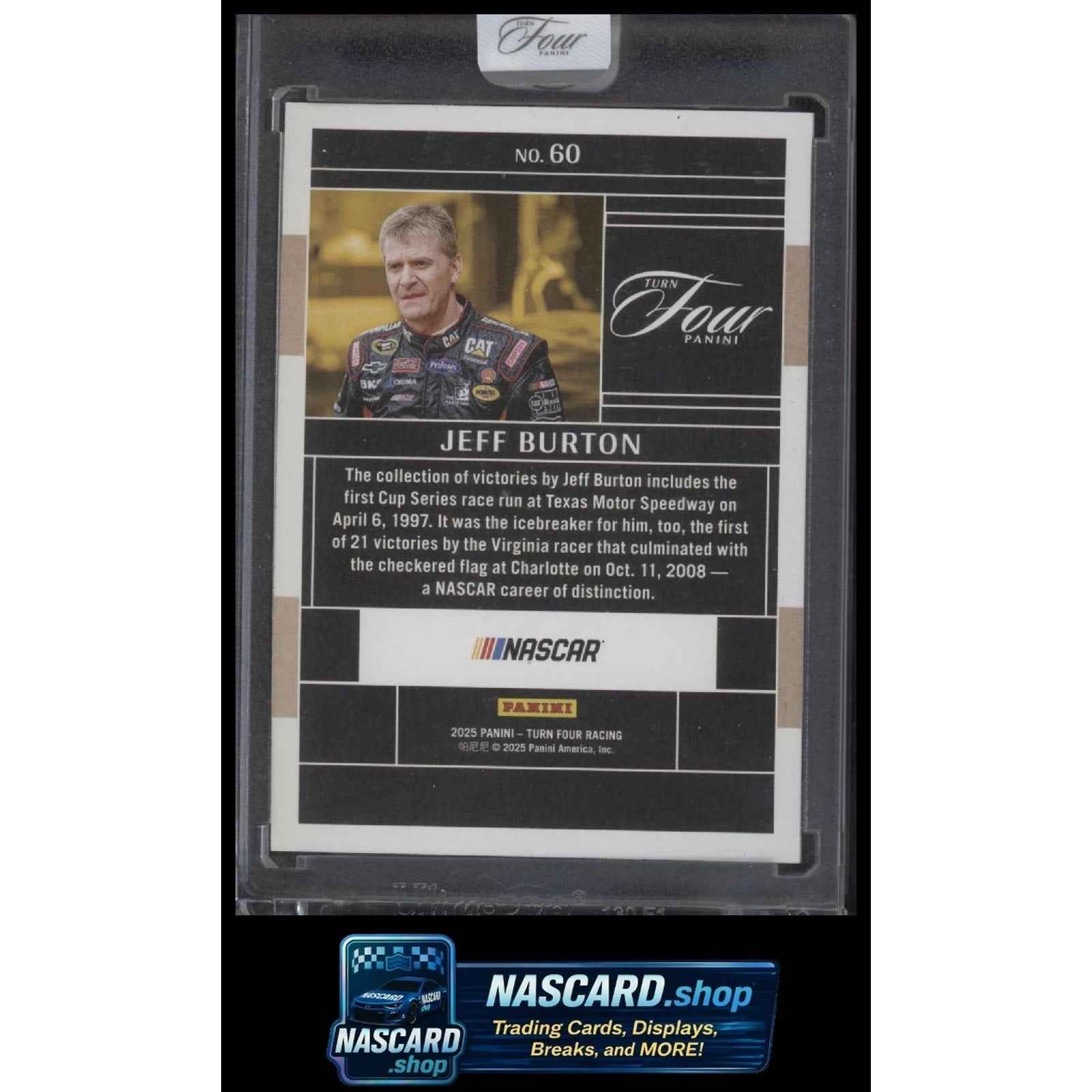 2025 Panini Turn Four #60 Jeff Burton Red #/25