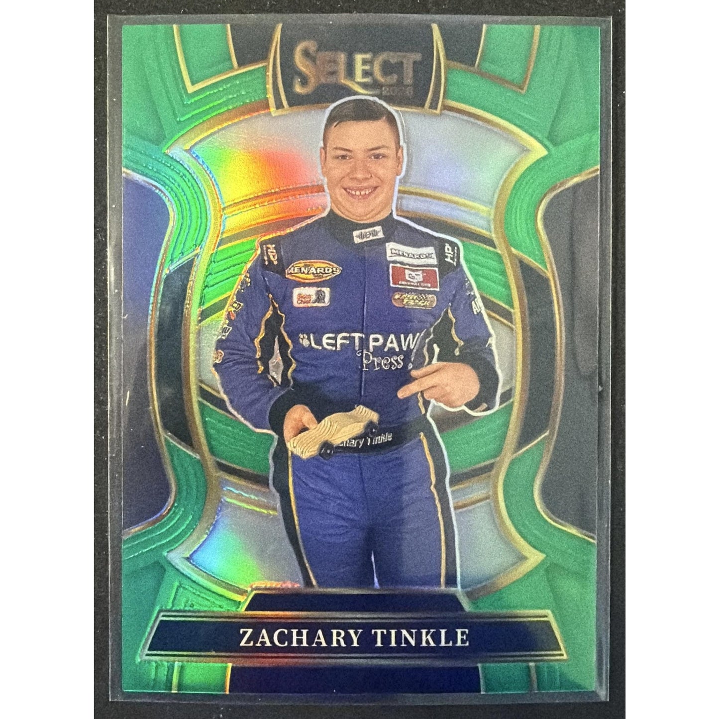 2026 Panini Select NASCAR Zachary Tinkle #8 Set Grandstand Green Prizms /5