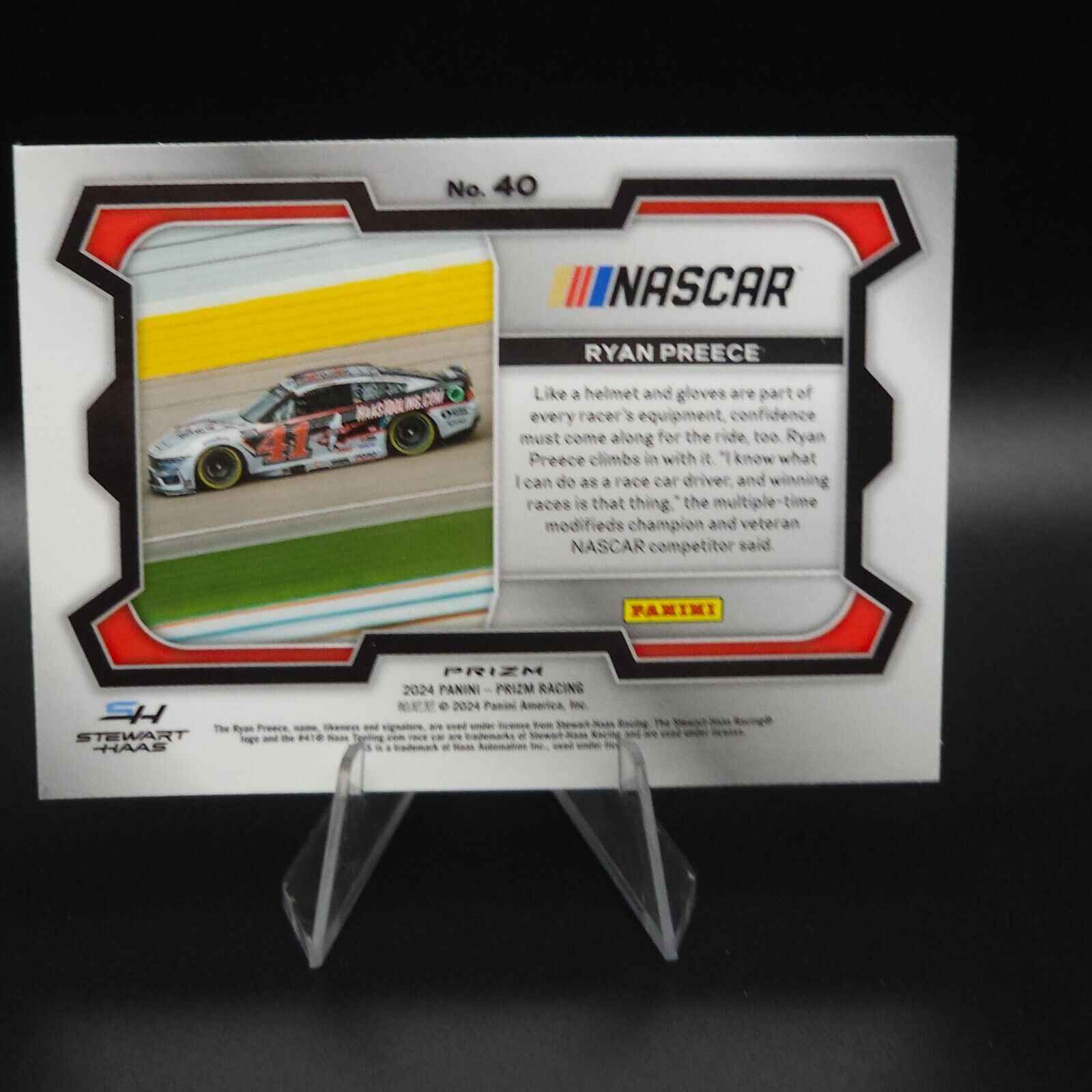 2024 Panini Prizm Racing Rides Blue Cracked Ice #40 Ryan Preece - NASCARD.shop