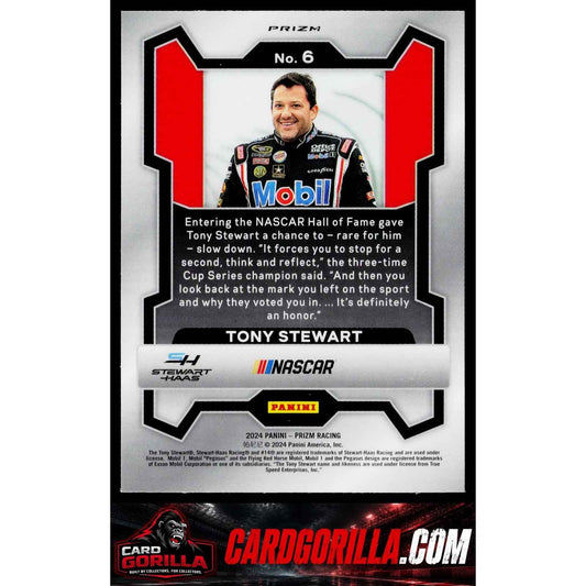 2024 Panini Prizm #6 Tony Stewart White Sparkle