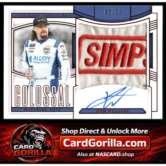 2025 Panini National Treasures Josh Williams Colossal Material Auto Red #/11