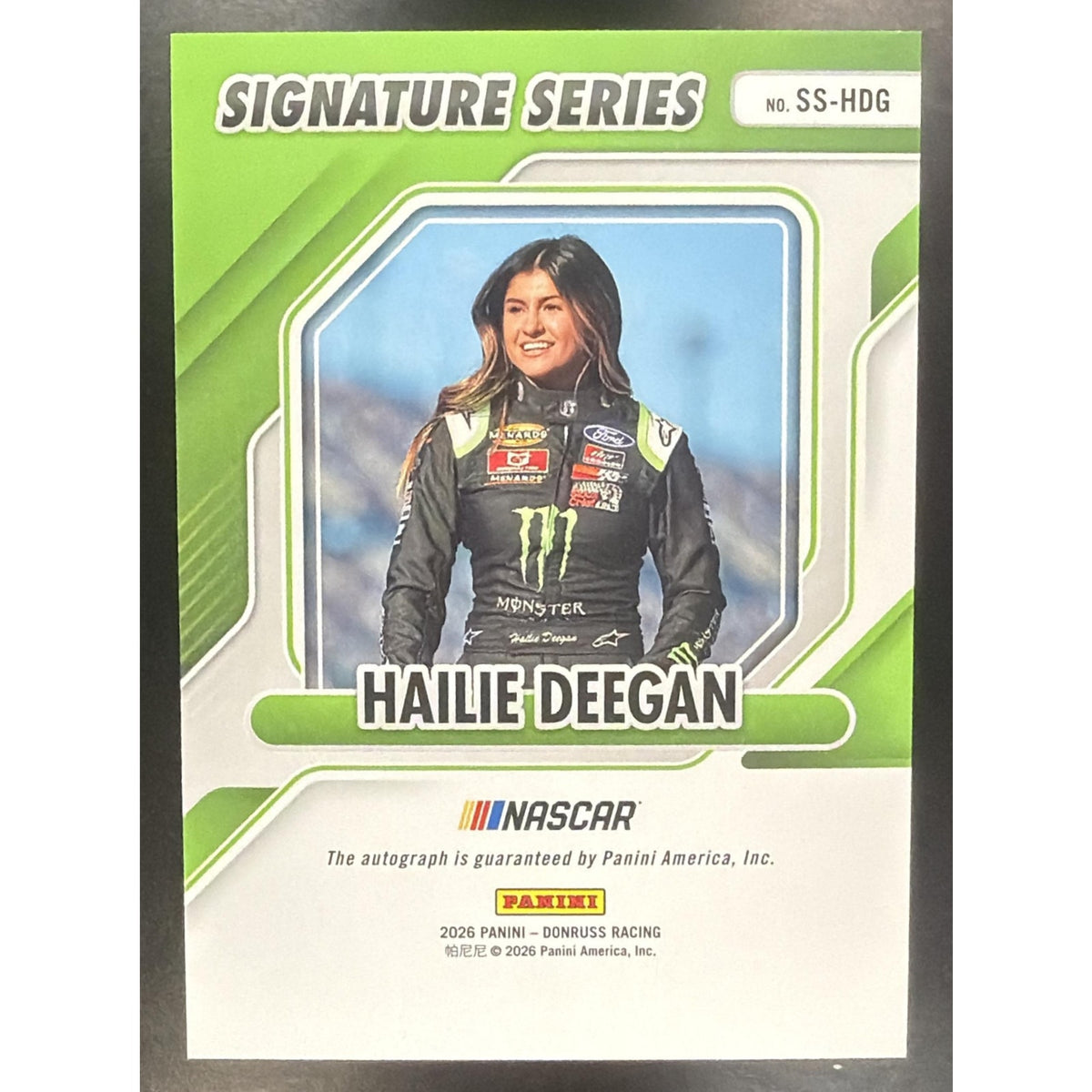 2026 Panini Donruss NASCAR Racing Hailie Deegan #32 Signature Series Auto
