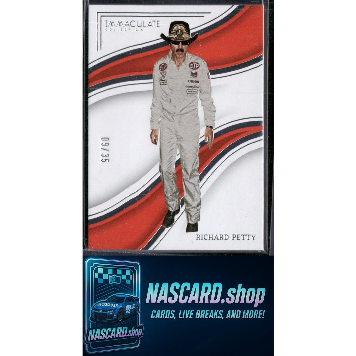 2023 Panini Chronicles #42 Richard Petty Immaculate Black - Card Gorilla