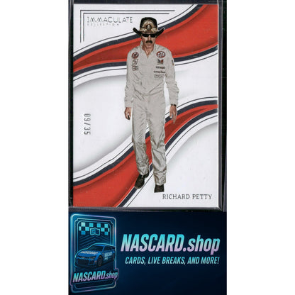 2023 Panini Chronicles #42 Richard Petty Immaculate Black - Card Gorilla