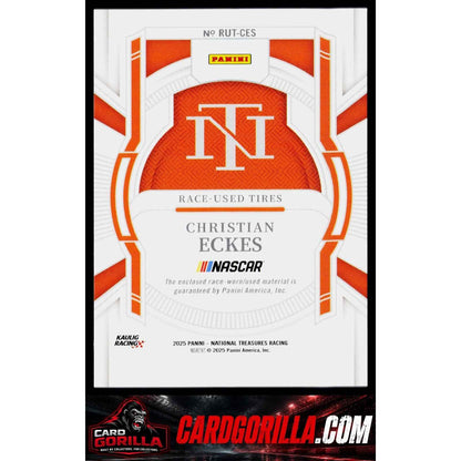 2025 Panini National Treasures Christian Eckes Race Used Tires Holo Gold #/10