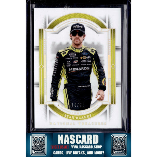 2024 Panini National Treasures #12 Ryan Blaney Holo Silver #/25 - NASCARD.shop